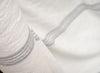 Linen Fabric White with Charcoal Stripes