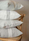 Linen Pillow Cover Charcoal/White