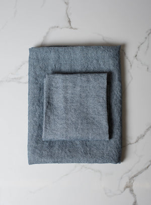 Linen Bath Sheet Blue