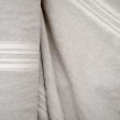 Linen Fabric Beige with White Stripes