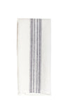 Linen Hand Towels White with Charcoal Stripes
