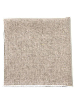 Duet Napkin Natural with white stitched edge - MG MAISON