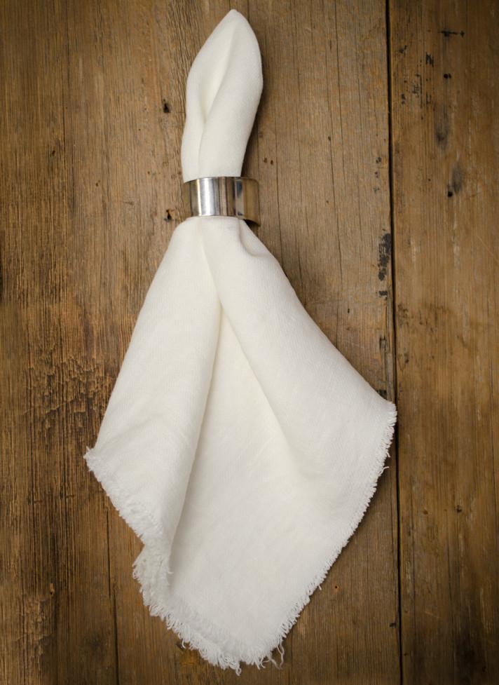 Linen Napkin Rustic White