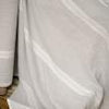 Linen Fabric Beige with White Stripes