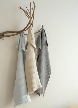 Linen Tea Towel Midnight Grey