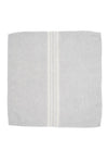 Linen Washcloth Grey with White Stripes