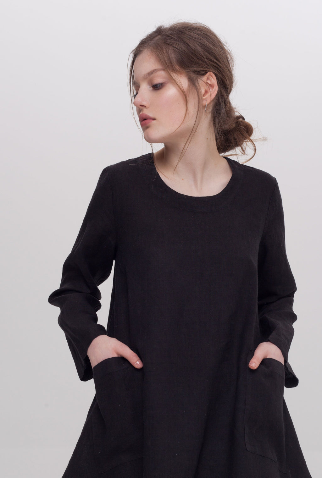 Madelyn Tunic with Long Sleeves Black