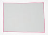 Duet Placemats Set of 4 Off-white with pink - MG MAISON