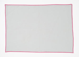 Duet Placemats Set of 4 Off-white with pink - MG MAISON
