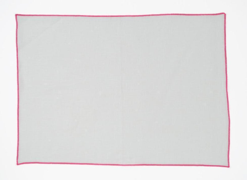 Linen Placemats Off-white with pink