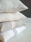 Linen Pillow Cover White/Charcoal