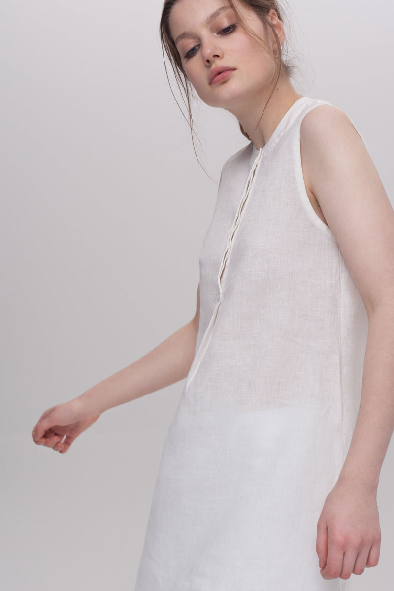 Juliette Sleeveless Tunic White