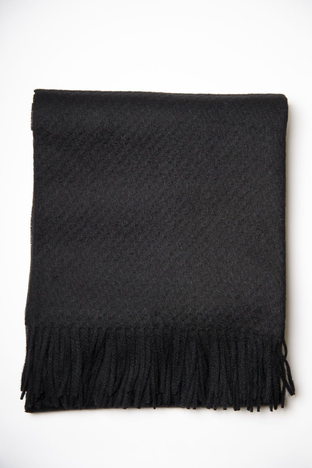 Alpaca & wool Black Throw