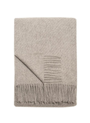Alpaca Wool Light Grey Throw