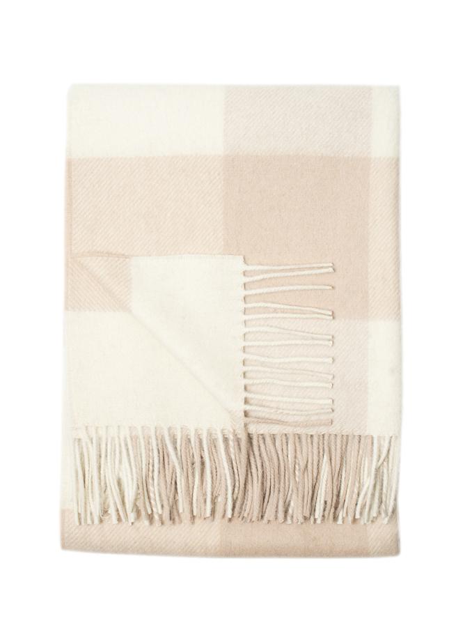 Alpaca Wool Throw Ivory/Beige