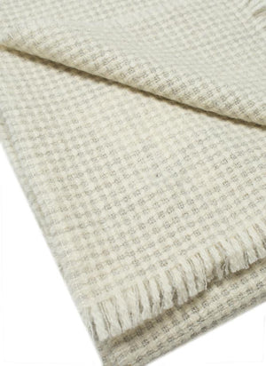 Baby Alpaca Throw in Ivory