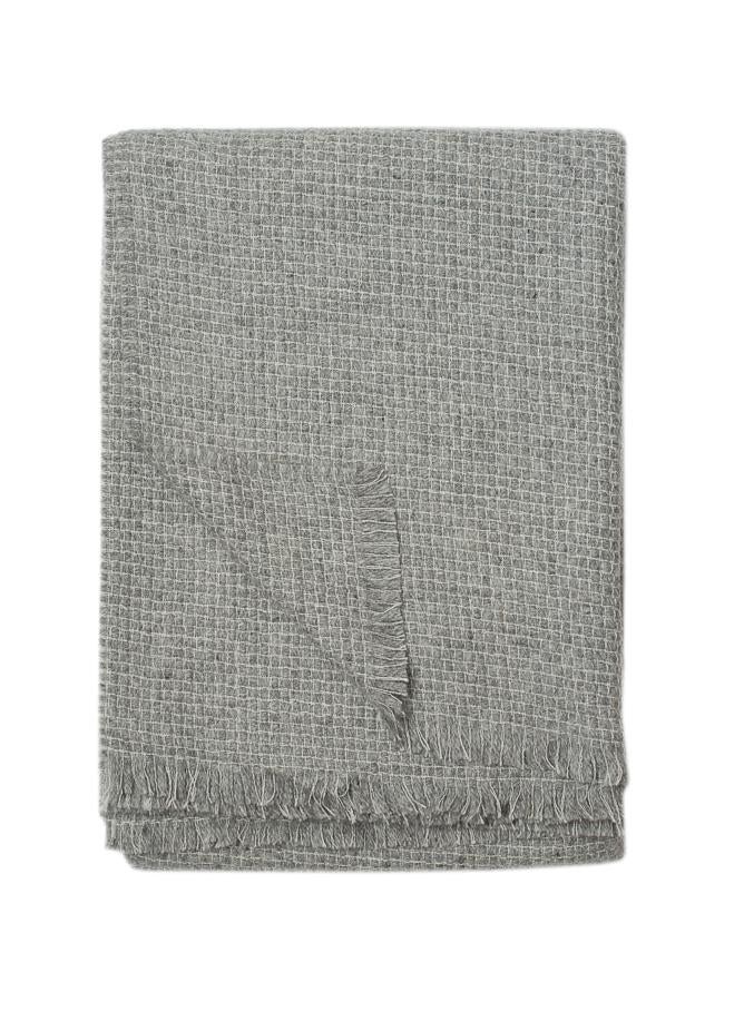 Baby Alpaca Throw in Grey