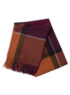 Alpaca & Wool Throw in Orange Plaid