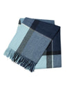 Alpaca & Wool Throw in Blue Plaid