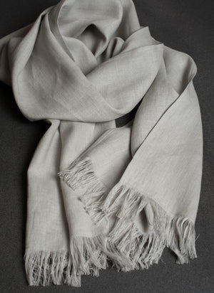 Linen Scarf Powder Greige