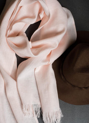 Linen Scarf Pale Pink