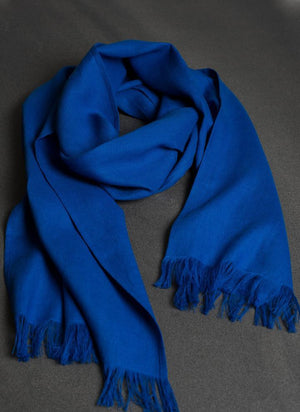 Linen Scarf Royal Blue