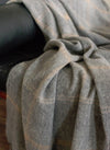 Alpaca & Wool Throw Charcoal/Tan Checks