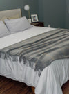 Alpaca & Wool Throw Charcoal/Tan Checks