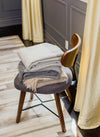Alpaca & Wool Throw Light Grey/Charcoal Stripe