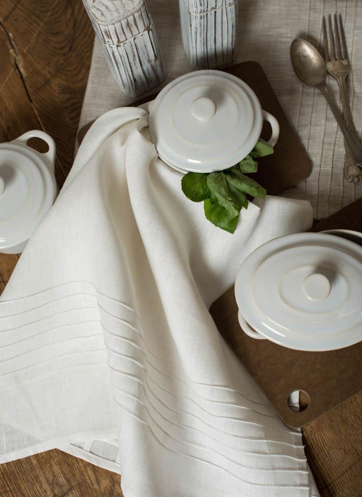 Linen Tea Towels White