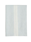 Linen Throw Mineral Blue with White Stripes