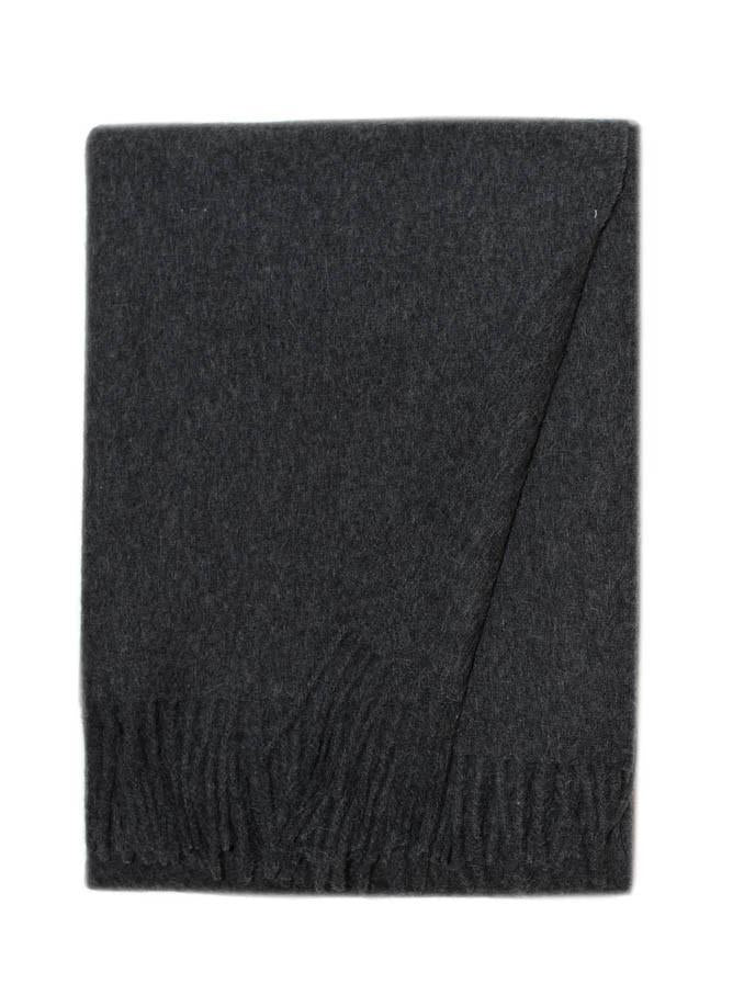 Alpaca Wool Charcoal Throw