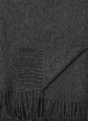 Alpaca Wool Charcoal Throw