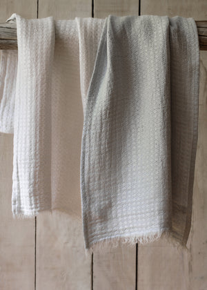 Linen Guest Towels Milk