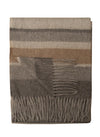Alpaca & Wool Throw Ash and Tan Stripes