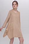Madelyn Tunic with Long Sleeves Camel
