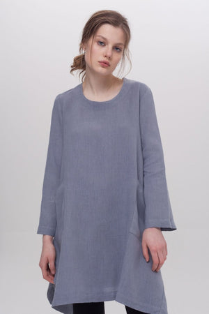 Madelyn Tunic with Long Sleeves Mauve Grey