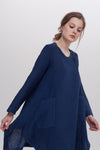 Madelyn Tunic with Long Sleeves Navy