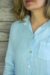 Charlotte Long Sleeved Shirt Dress, Light Blue