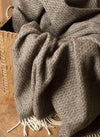 Wool Throw Brown Diamonds