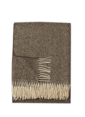 Wool Throw Brown Diamonds