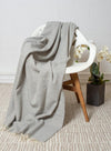 Cashmere Throw  Pale Grey Solid