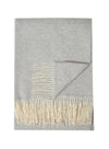 Cashmere Throw  Pale Grey Solid