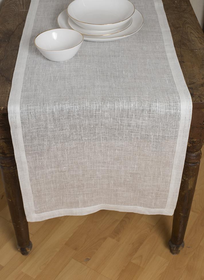 Linen Runner Ivory