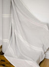 Linen Fabric Grey with White Stripes