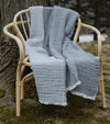 Cotton Throw in Parrot Greys