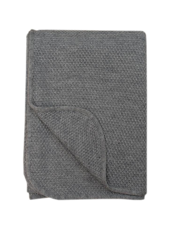 Wool Throw Steel Grey