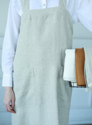 Japanese Apron Beige