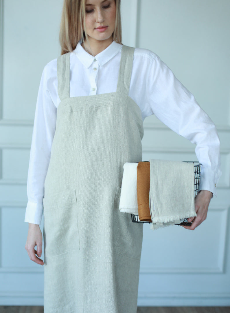 Japanese Apron Beige