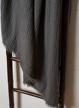 Linen Throw Midnight Grey